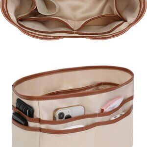 Luxury Silk Purse Organizer with Divider and 10 Pockets - Ideal for Small Bags